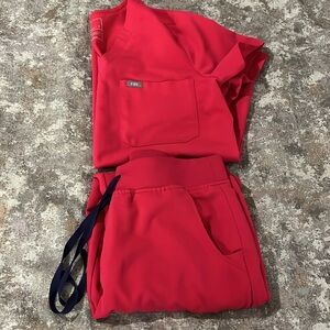 Figs Women's Top in Bright Red